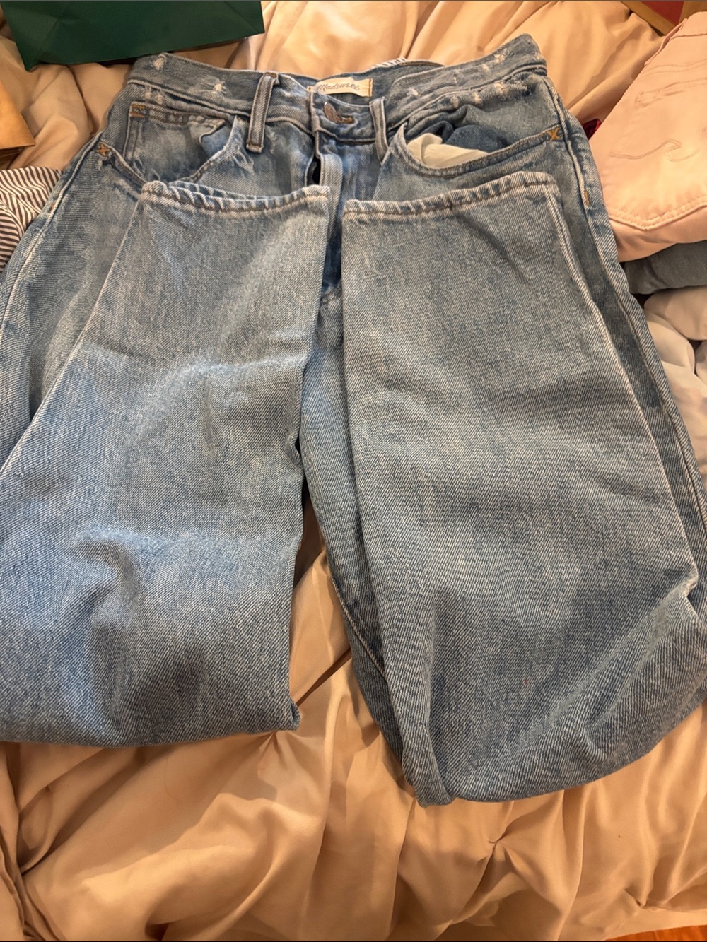 Madewell Straight-Leg Light Blue Denim Jeans